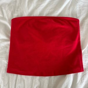 beyond yoga red tube top